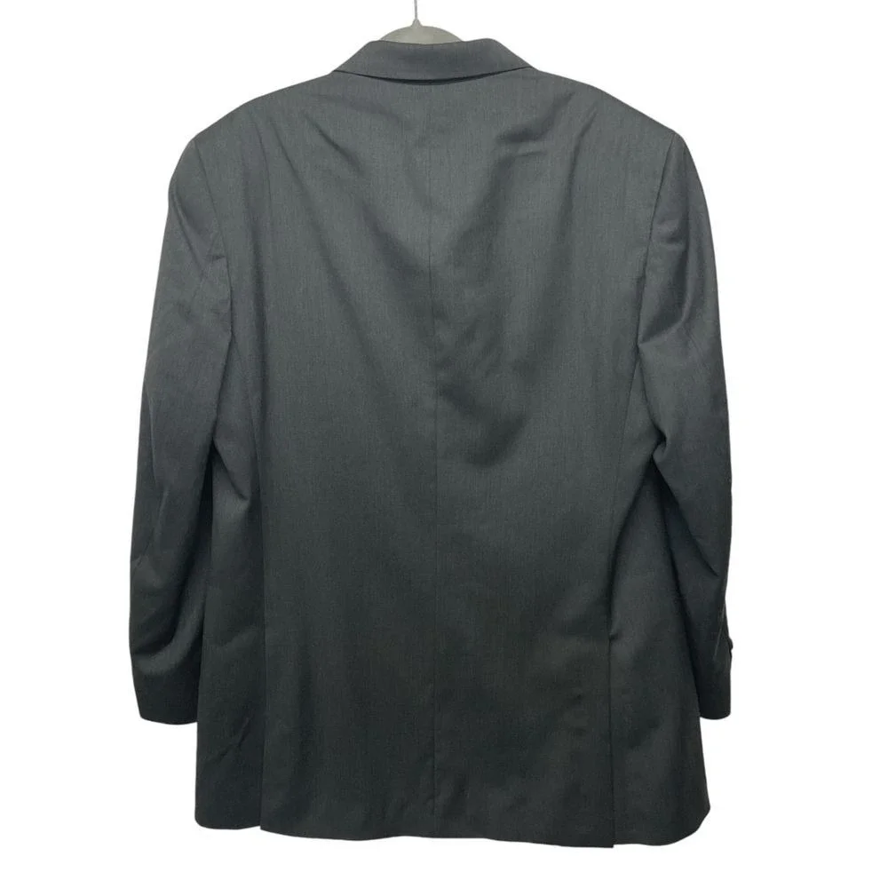 Alfani Men's Macy's Exclusive Wool Sport Coat‎ Blazer Jacket Gray Size 44L Work